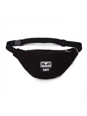 OBEY WASTED HIP BAG NERO TWILL