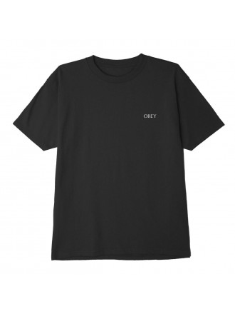T-SHIRT CLASSICA OBEY FAN THE FLAMES NERO