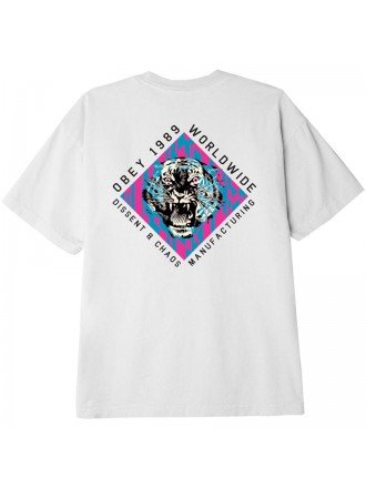 T-SHIRT OBEY DISSENT & CHAOS TIGER