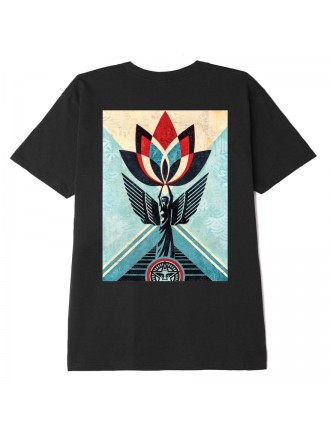 T-SHIRT CLASSICA OBEY LOTUS ANGEL CANVAS