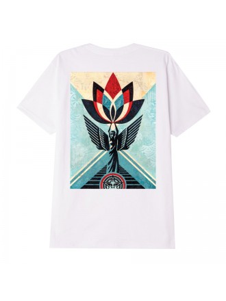 T-SHIRT CLASSICA OBEY LOTUS ANGEL CANVAS