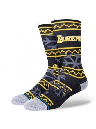 STANCE LOS ANGELES LAKERS FROSTED 2 LIGHT CUSHION CREW SOCKS NERO GIALLO GRIGIO