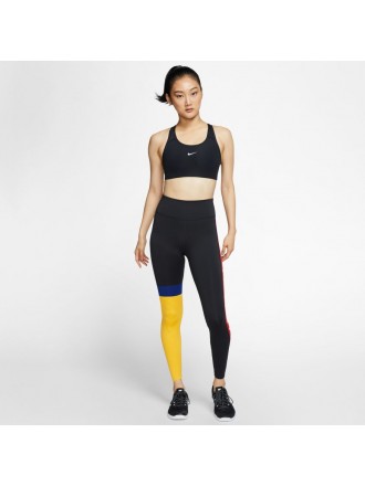 Reggiseno sportivo da donna Nike Dri-FIT Swoosh Medium-Support 1-Piece Pad Nero