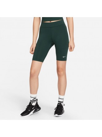 Pantaloncini da ciclismo a vita media Nike Sportswear Essential Donna Verde