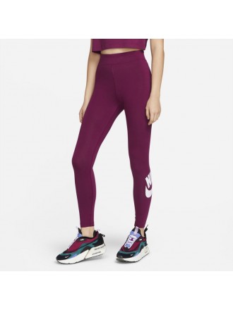 Leggings Nike Sportswear Essential a vita alta Logo Donna Sangria