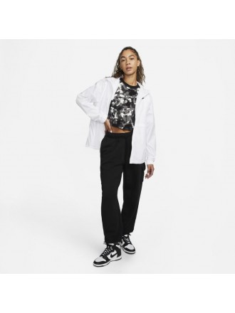 Crop Top Nike Sportswear stampato a maniche corte da donna Bianco Nero
