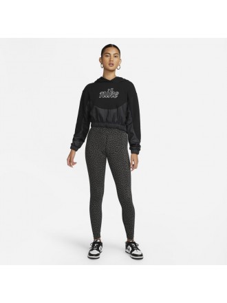 Nike Sportswear Sport Shine Leggings stampati a vita media da donna Nero