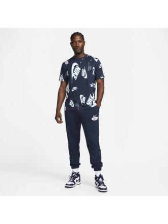 Maglietta Nike Sportswear Allover Print Uomo Midnight Navy