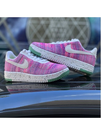 Donne Nike Air Force 1 Low Crater FlyKnit Fucsia Glow