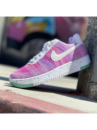 Donne Nike Air Force 1 Low Crater FlyKnit Fucsia Glow