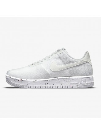 Nike Air Force 1 Low Crater Flyknit Bianco Grigio Lupo