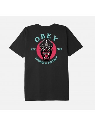OBEY BATTLE PANTHER - T-SHIRT ORGANICA VINTAGE