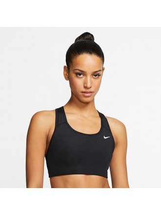 Reggiseno sportivo non imbottito Nike Dri-FIT Swoosh Medium-Support Donna Nero