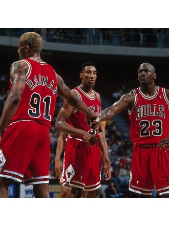Pantaloncini Mitchell & Ness Swingman Chicago Bulls Strada 1997-98 Rosso