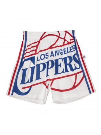 Pantaloncini Mitchell & Ness Big Face 2.0 Los Angeles Clippers Bianco