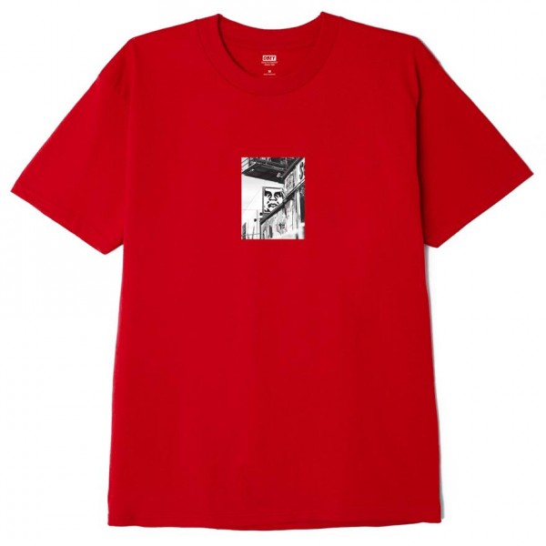 T-SHIRT OBEY STREET SCENE CLASSIC ROSSO