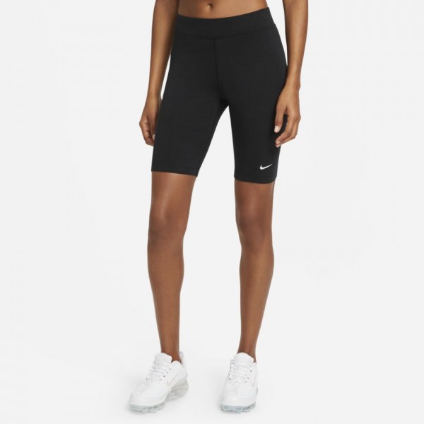 Pantaloncini da ciclismo a vita media Nike Sportswear Essential Donna Nero