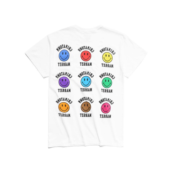 CHINATOWN MARKET SMILEY COLOR T-SHIRT BIANCO