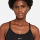Reggiseno sportivo Nike Dri-FIT Indy Light-Support imbottito con scollo a U da donna Nero